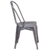 Clear Coated Metal Indoor Stackable Chair