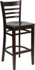 TYCOON Series Ladder Back Walnut Wood Restaurant Barstool