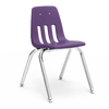 9000 Series 16" Classroom Chair, Purple Iris Bucket, Chrome Frame, 3rd - 4th Grade - Set of 4 Chairs