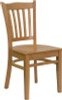 TYCOON Series Vertical Slat Back Natural Wood Restaurant Chair