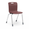 Analogy Series 18" Classroom Chair, Wine Bucket, Chrome Frame - Set of 4 Chairs