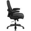 TYCOON Series Big & Tall 500 lb. Rated Black Mesh/Leather Executive Ergonomic Office Chair with Adjustable Lumbar