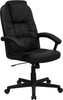 High Back Black Leather Executive Swivel Office Chair with Arms