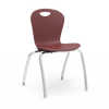 ZUMA Series 18" Classroom Chair with Civitas Frame, Wine Bucket, Chrome Frame - Set of 4 Chairs