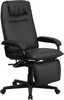 High Back Black Leather Executive Reclining Ergonomic Swivel Office Chair with Arms