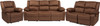 Harmony Series Chocolate Brown Microfiber Reclining Sofa Set