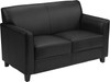 TYCOON Diplomat Series Black Leather Loveseat