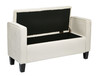 Cordoba Storage Bench with Pillows in Oyster Velvet Fabric BP-CBOT48-X12