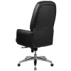 High Back Traditional Tufted Black Leather Multifunction Executive Swivel Ergonomic Office Chair with Arms