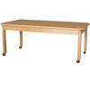 Mobile 30" x 60" Rectangle High Pressure Laminate Table with Hardwood Legs