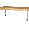 Mobile 30" x 72" Rectangle High Pressure Laminate Table with Hardwood Legs