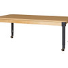 Mobile 30" x 72" Rectangle High Pressure Laminate Table with Adjustable Legs