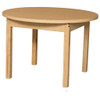 36" Round High Pressure Laminate Table with Hardwood Legs