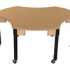 Mobile Synergy Union 44" x 48" High Pressure Laminate Group Table with Adjustable Legs