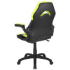 High Back Racing Style Ergonomic Gaming Chair with Flip-Up Arms, Neon Green/Black LeatherSoft