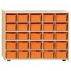Contender Mobile 25 Tray Storage - Assembled with Casters