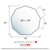 CraftTex® 9Mat Floor Protector for Hard Floor - 38" x 39"