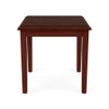 Amherst Wood Waiting Reception End Table Wood Frame 20x20" Solid Wood Top