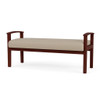 Amherst Wood Waiting Reception 2 Seat Bench Wood Frame