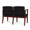 Amherst Wood Waiting Reception 2 Seat Tandem Seating Wood Frame