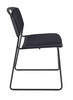 Zeng Padded Stack Chair- Black