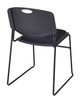 Zeng Padded Stack Chair- Black