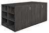 Legacy Stand Up 2 Storage Cabinet/ 2 Desk Quad with Bookcase End