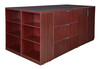 Legacy Stand Up 2 Desk/ Storage Cabinet/ Lateral File Quad with Bookcase End