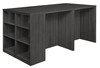 Legacy Stand Up Lateral File/ 3 Desk Quad with Bookcase End