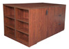 Legacy Stand Up Storage Cabinet/ 3 Lateral File Quad with Bookcase End
