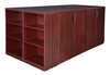 Legacy Stand Up Desk/ 3 Storage Cabinet Quad with Bookcase End
