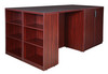 Legacy Stand Up Desk/ 3 Storage Cabinet Quad with Bookcase End