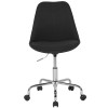 Aurora Series Mid-Back Black Fabric Task Office Chair with Pneumatic Lift and Chrome Base