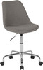 Aurora Series Mid-Back Light Gray Fabric Task Office Chair with Pneumatic Lift and Chrome Base