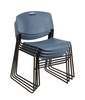 Kobe 42" Round Breakroom Table & 4 Zeng Stack Chairs