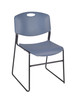 Kobe 36" Round Breakroom Table With 4 Zeng Stack Chairs