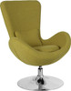 Egg Series Green Fabric Side Reception Chair