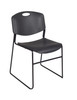 Kee Square Height Adjustable Moblie Classroom Table With  4 Black Zeng Stack Chairs