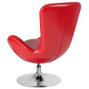 Egg Series Red Leather Side Reception Chair