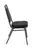 Cain Square Breakroom Table 4 Black Restaurant Stack Chairs