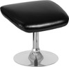 Egg Series Black Leather Ottoman