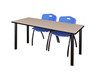 60" x 24" Kee Training Table With 2 'M' Stack Chairs