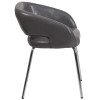 Fusion Series Contemporary Gray Leather Side Reception Chair