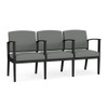 Amherst Steel Waiting Reception 3 Seat Tandem Seating Metal Frame