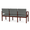 Lenox Wood Waiting Reception 3 Seat Tandem Seating Wood Frame