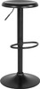 Madrid Series Adjustable Height Retro Barstool in Black Finish