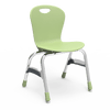 ZUMA Series 15" Classroom Chair, Green Apple Bucket, Chrome Frame, 1st - 4th Grade - Set of 5 Chairs