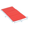 Infection Control Folding Rest Mat - Red/Blue 3 Sections