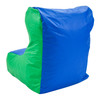 School Age Double High Back Lounger - Blue/Green