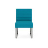 Waterfall Waiting Reception Armless Guest Chair Sled Base Metal Frame